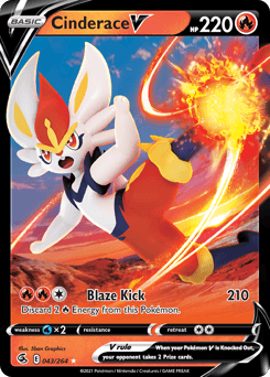 Cinderace V 43/264 — Fusion Strike