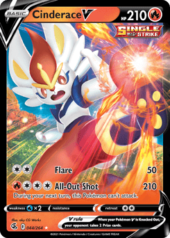 Cinderace V 44/264 — Fusion Strike
