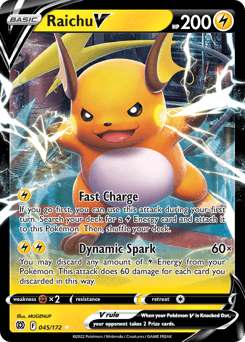 Raichu V 45/172 — Brilliant Stars