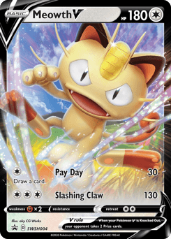 Meowth V SWSH004/307 — SWSH Black Star Promos