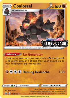 Coalossal SWSH024/307 — SWSH Black Star Promos