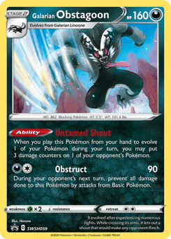 Galarian Obstagoon SWSH059/307 — SWSH Black Star Promos