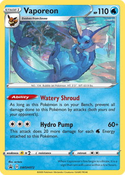 Vaporeon SWSH072/307 — SWSH Black Star Promos