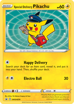 Special Delivery Pikachu SWSH074/307 — SWSH Black Star Promos
