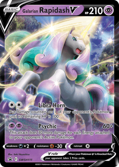 Galarian Rapidash V SWSH111/307 — SWSH Black Star Promos
