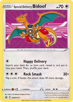 Special Delivery Bidoof SWSH177/307 — SWSH Black Star Promos