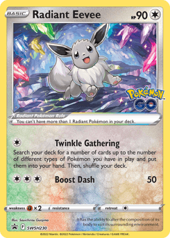 Radiant Eevee SWSH230/307 — SWSH Black Star Promos