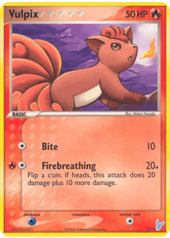 Vulpix 7/12 — EX Trainer Kit 2 Minun