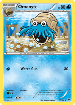 Omanyte 17/124 — Fates Collide