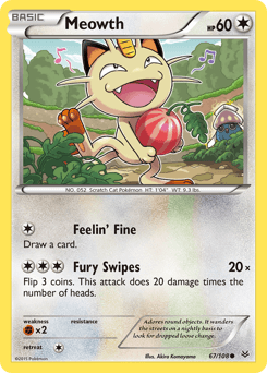 Meowth 67/108 — Roaring Skies