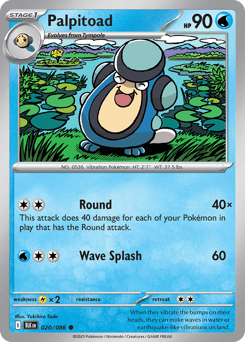 Palpitoad Pokémon card