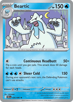 Beartic Pokémon card