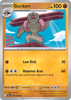 Gurdurr Pokémon card