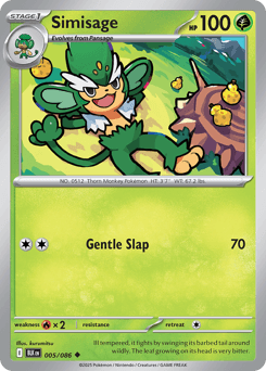 Simisage Pokémon card