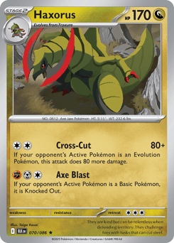 Haxorus Pokémon card