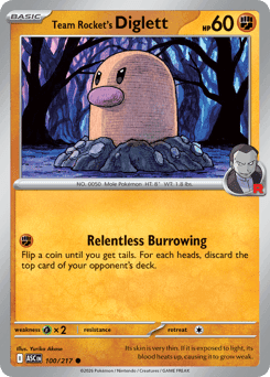 Team Rocket's Diglett 100/217 — Ascended Heroes