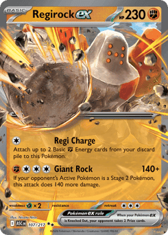 Regirock ex 107/217 — Ascended Heroes