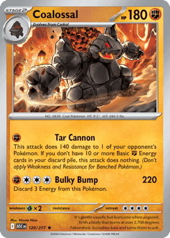 Coalossal Pokémon card