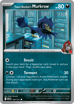 Team Rocket's Murkrow 126/217 — Ascended Heroes
