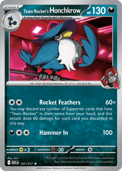 Team Rocket's Honchkrow 127/217 — Ascended Heroes