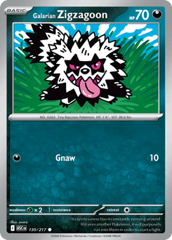 Galarian Zigzagoon 130/217 — Ascended Heroes