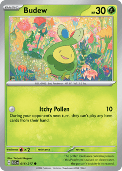 Budew Pokémon card