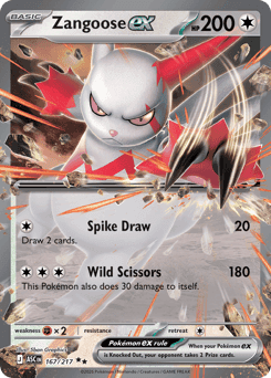 Zangoose ex 167/217 — Ascended Heroes