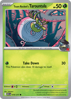Team Rocket's Tarountula 18/217 — Ascended Heroes