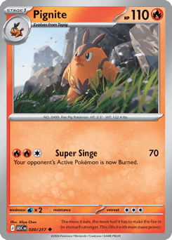 Pignite Pokémon card