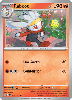 Raboot Pokémon card