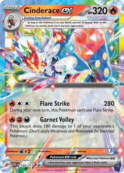 Cinderace ex 38/217 — Ascended Heroes