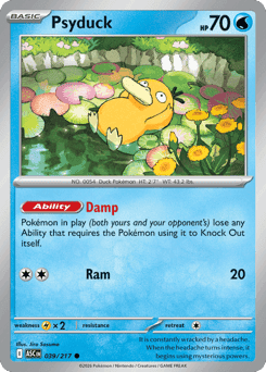 Psyduck Pokémon card