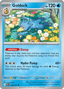 Golduck Pokémon card