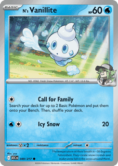 N's Vanillite 49/217 — Ascended Heroes