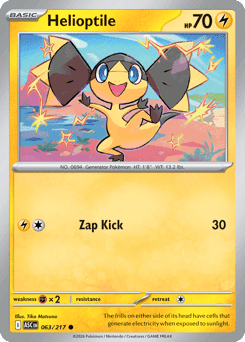 Helioptile Pokémon card