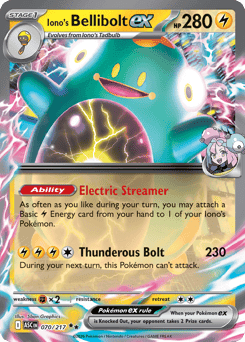 Iono's Bellibolt ex 70/217 — Ascended Heroes