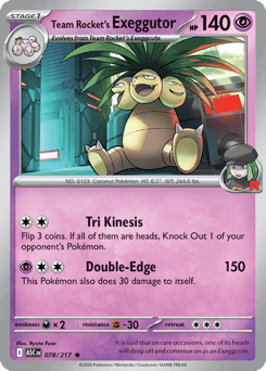 Team Rocket's Exeggutor 78/217 — Ascended Heroes