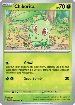 Chikorita Pokémon card