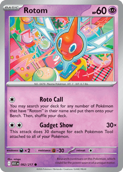 Rotom Pokémon card