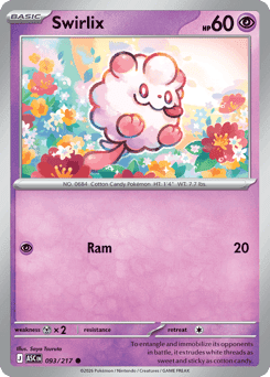Swirlix Pokémon card