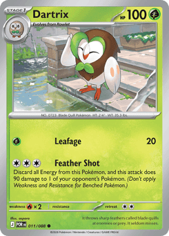 Dartrix Pokémon card