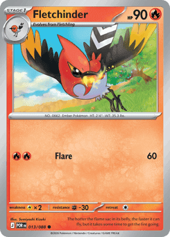 Fletchinder Pokémon card