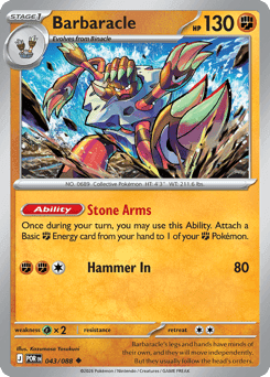 Barbaracle Pokémon card