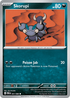 Skorupi Pokémon card