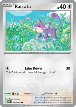 Rattata Pokémon card