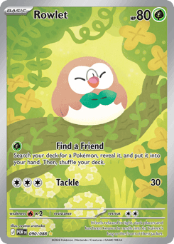 Rowlet Pokémon card