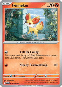 Fennekin Pokémon card