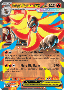 Mega Pyroar ex 15/86 — Chaos Rising
