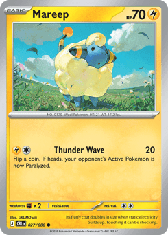 Mareep Pokémon card