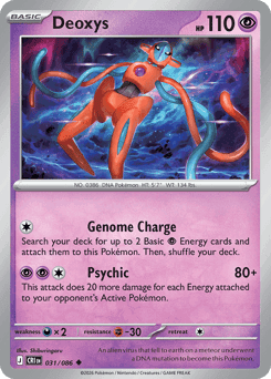 Deoxys Pokémon card